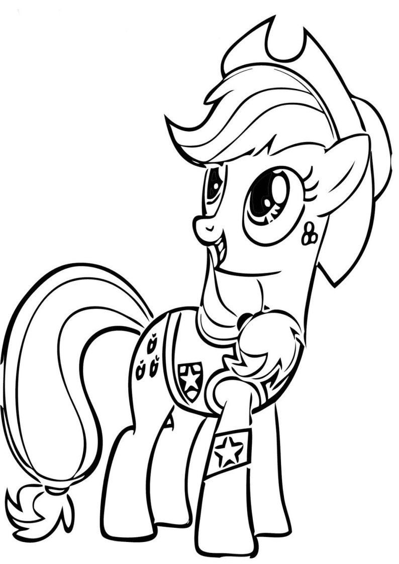 Online coloring book: Applejack in a costume coloring page